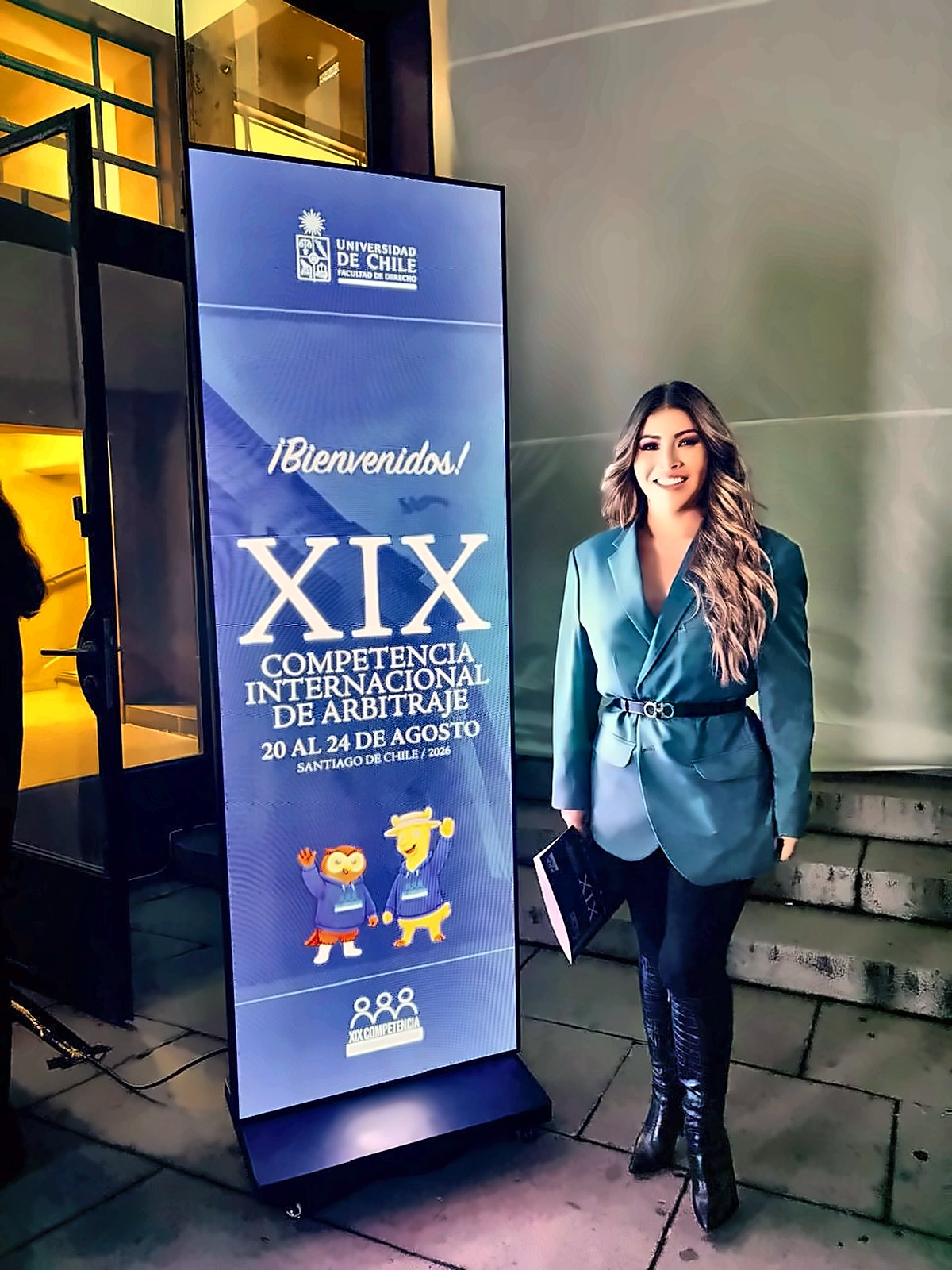 Kreslin Arrea en la XIX Competencia Internacional de Arbitraje, Facultad de Derecho de la Universidad de Chile, Santiago